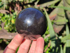 Polished Black Basalt Spheres x 4 From Antsirabe, Madagascar - Toprock Gemstones and Minerals 