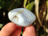 Polished Blue Lace Agate Tumbled Stones x 20 From Nsanje, Malawi