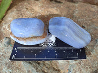 Polished Blue Lace Agate Tumbled Stones x 20 From Nsanje, Malawi