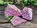 Natural Drusy Salrose on Dolomite Matrix Specimens x 3 From Kakanda, Congo - Toprock Gemstones and Minerals 