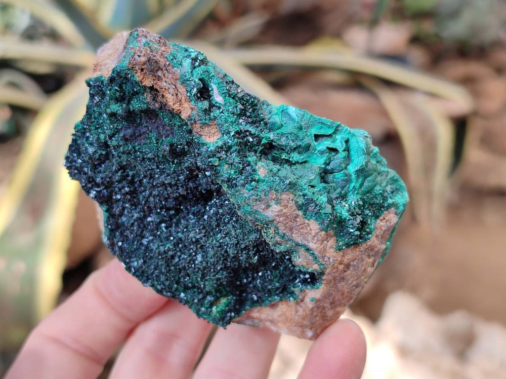 Natural Super Rare Crystalline Malachite on Dolomite Matrix Specimens x 6 From Tenke Fungurume, Congo - Toprock Gemstones and Minerals 