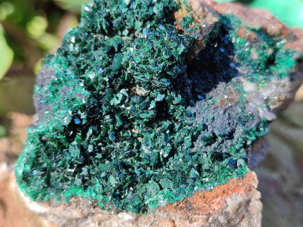 Natural Super Rare Crystalline Malachite on Dolomite Matrix Specimens x 6 From Tenke Fungurume, Congo - Toprock Gemstones and Minerals 