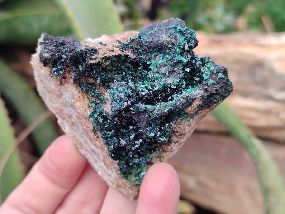 Natural Super Rare Crystalline Malachite on Dolomite Matrix Specimens x 6 From Tenke Fungurume, Congo - Toprock Gemstones and Minerals 