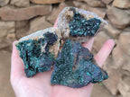 Natural Super Rare Crystalline Malachite on Dolomite Matrix Specimens x 6 From Tenke Fungurume, Congo - Toprock Gemstones and Minerals 