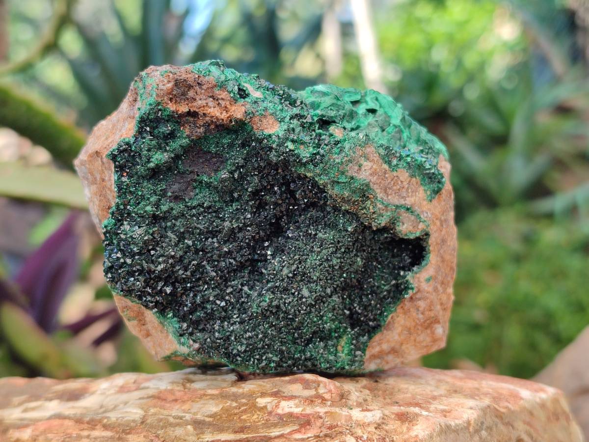 Natural Super Rare Crystalline Malachite on Dolomite Matrix Specimens x 6 From Tenke Fungurume, Congo - Toprock Gemstones and Minerals 