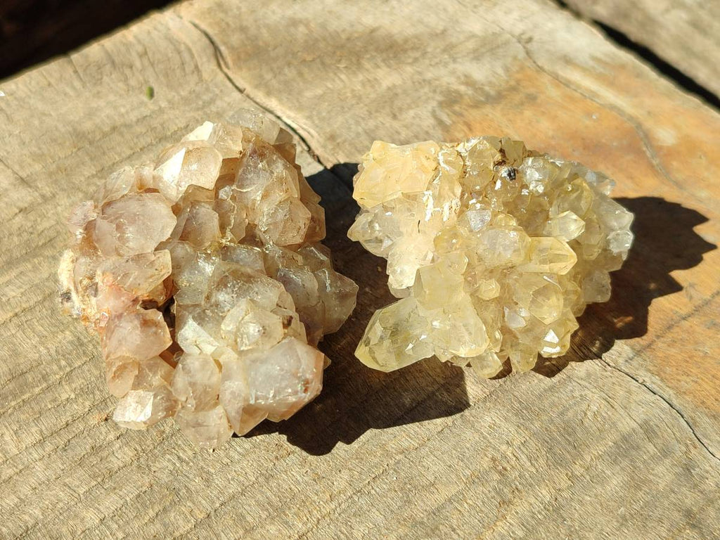Natural Golden Limonite Quartz Clusters x 28 From Solwezi, Zambia - Toprock Gemstones and Minerals 