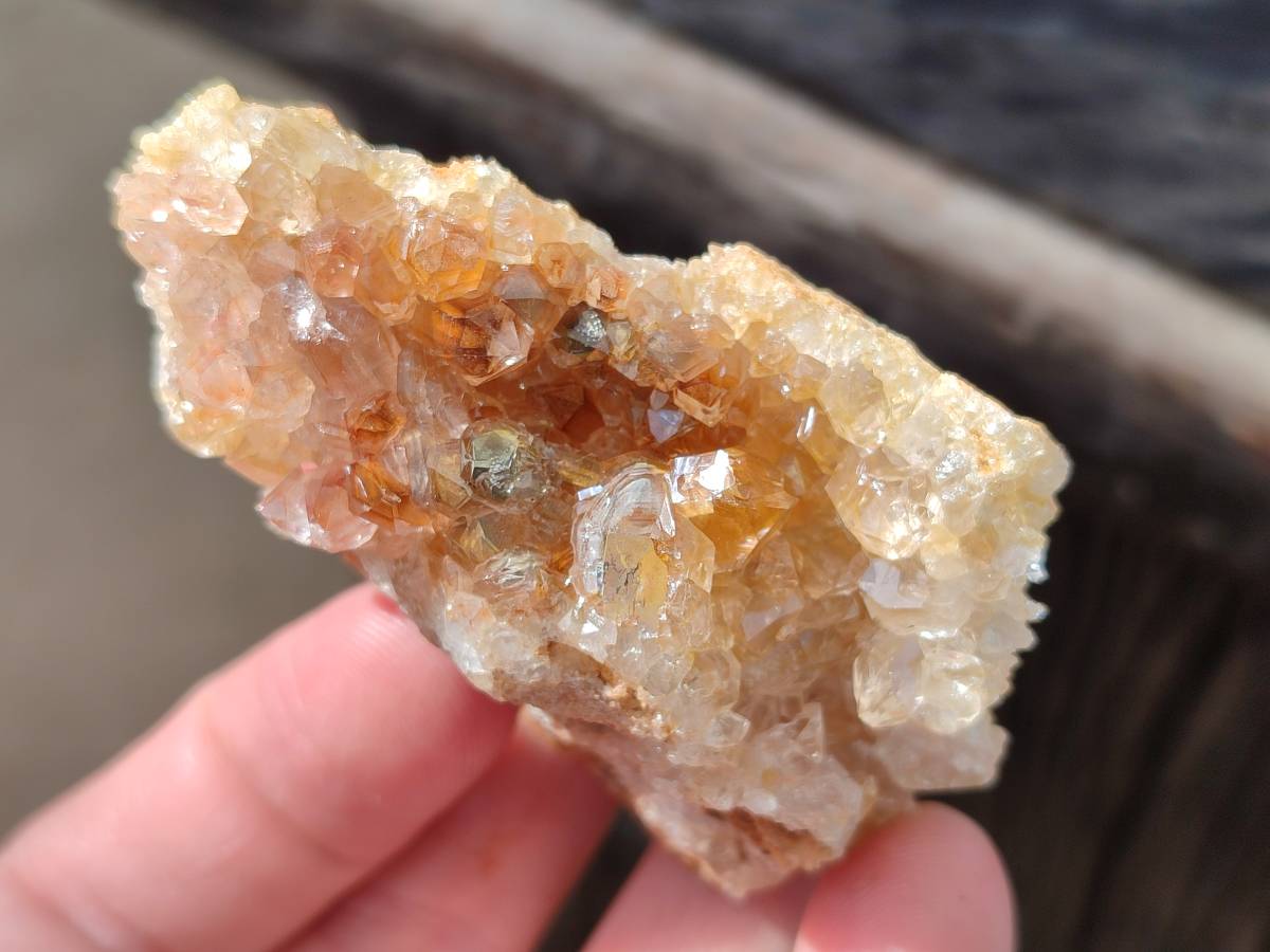 Natural Golden Limonite Quartz Clusters x 28 From Solwezi, Zambia - Toprock Gemstones and Minerals 