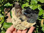 Natural Schorl Black Tourmaline, Smokey Quartz and Feldspar Specimens x 2 From Erongo, Namibia - Toprock Gemstones and Minerals 