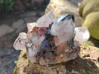 Natural Smokey Limonite Coated Phantom Spirit Quartz Clusters x 3 From Boekenhouthoek, South Africa - Toprock Gemstones and Minerals 
