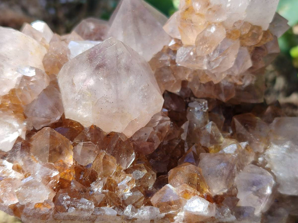 Natural Smokey Limonite Coated Phantom Spirit Quartz Clusters x 3 From Boekenhouthoek, South Africa - Toprock Gemstones and Minerals 
