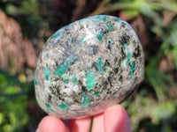 Polished Emerald Mica In Matrix Standing Free Forms x 4 From Mutoko, Zimbabwe - Toprock Gemstones and Minerals 