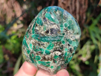 Polished Emerald Mica In Matrix Standing Free Forms x 4 From Mutoko, Zimbabwe - Toprock Gemstones and Minerals 