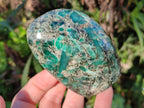 Polished Emerald Mica In Matrix Standing Free Forms x 4 From Mutoko, Zimbabwe - Toprock Gemstones and Minerals 