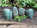 Polished Emerald Mica In Matrix Standing Free Forms x 4 From Mutoko, Zimbabwe - Toprock Gemstones and Minerals 