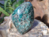 Polished Emerald Mica In Matrix Standing Free Forms x 4 From Mutoko, Zimbabwe - Toprock Gemstones and Minerals 