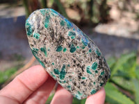 Polished Emerald Mica In Matrix Standing Free Forms x 4 From Mutoko, Zimbabwe - Toprock Gemstones and Minerals 