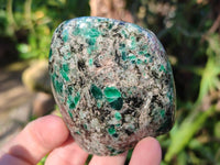 Polished Emerald Mica In Matrix Standing Free Forms x 4 From Mutoko, Zimbabwe - Toprock Gemstones and Minerals 