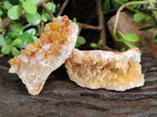 Natural Golden Limonite Quartz Clusters x 24 From Solwezi, Zambia - Toprock Gemstones and Minerals 