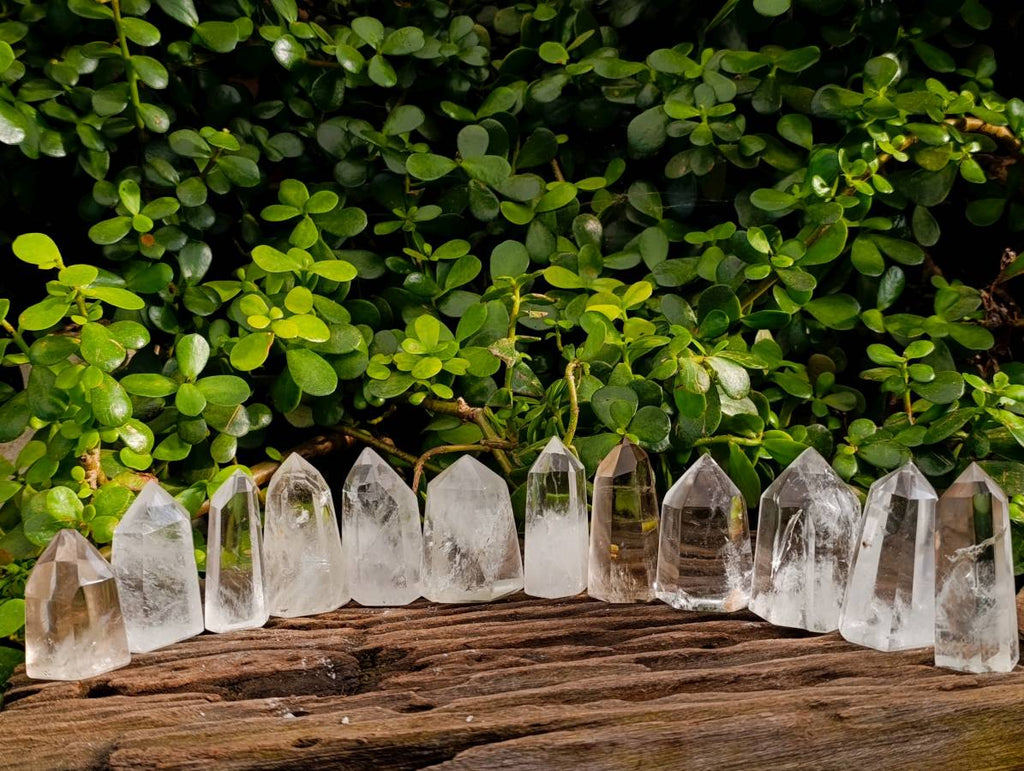 Polished Clear Quartz Crystals x 12 From Madagascar - Toprock Gemstones and Minerals 