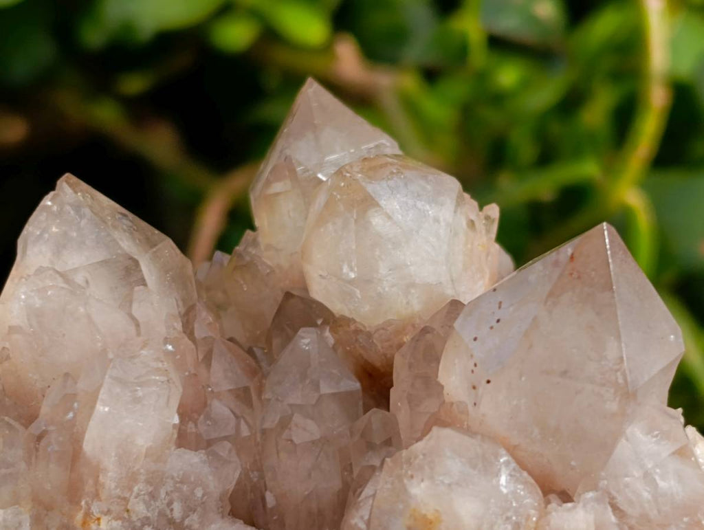 Natural Smokey Phantom Quartz Clusters x 3 From Luena, Congo - Toprock Gemstones and Minerals 