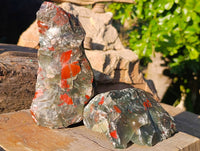 Natural Cobbed Bloodstone Specimens x 6 From Swaziland - Toprock Gemstones and Minerals 