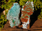 Natural Drusy Coated Chrysocolla with Malachite x 2 From Lupoto Mine, Congo - Toprock Gemstones and Minerals 