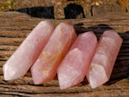 Polished Rose Quartz Double Terminated Points x 4 From Madagascar - Toprock Gemstones and Minerals 