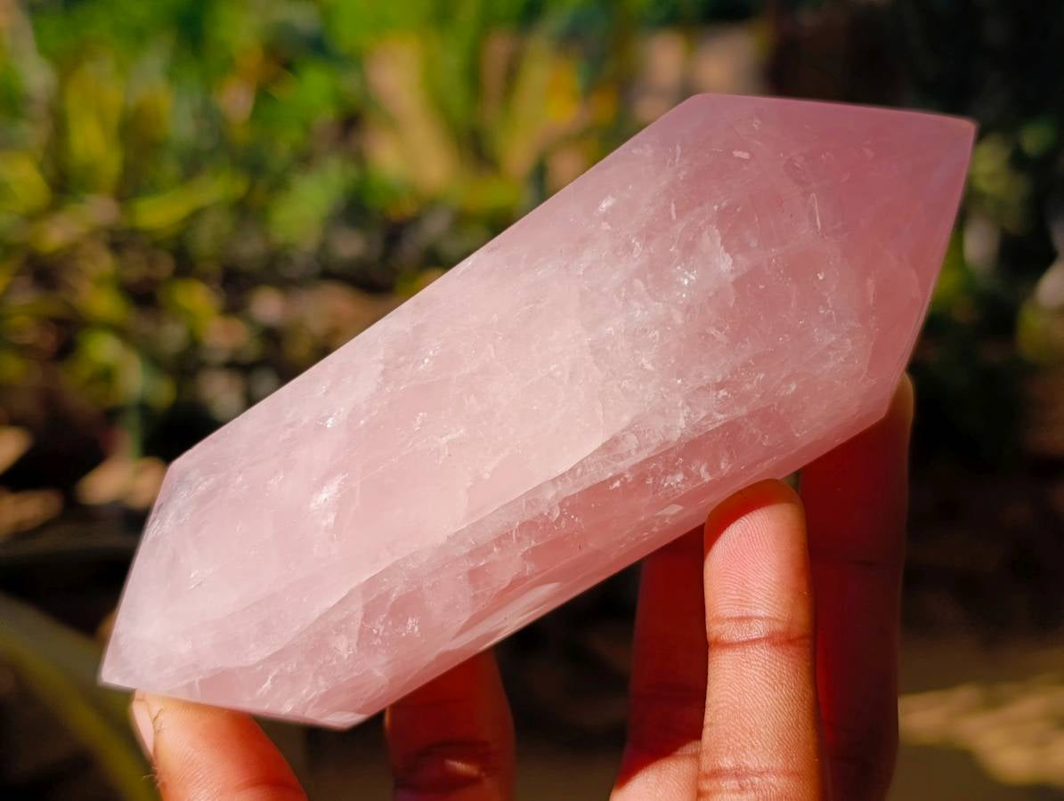 Polished Rose Quartz Double Terminated Points x 4 From Madagascar - Toprock Gemstones and Minerals 
