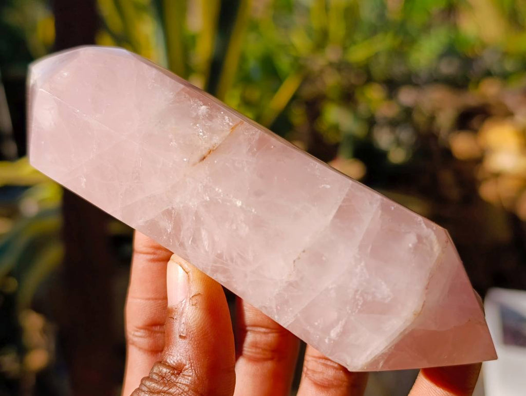 Polished Rose Quartz Double Terminated Points x 4 From Madagascar - Toprock Gemstones and Minerals 