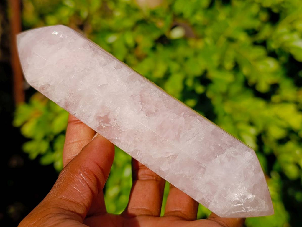 Polished Rose Quartz Double Terminated Points x 4 From Madagascar - Toprock Gemstones and Minerals 
