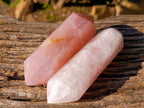 Polished Rose Quartz Double Terminated Points x 4 From Madagascar - Toprock Gemstones and Minerals 