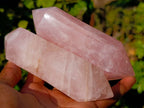 Polished Rose Quartz Double Terminated Points x 4 From Madagascar - Toprock Gemstones and Minerals 