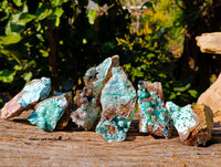 Natural Drusy Coated Chrysocolla with Malachite x 6 From Lupoto Mine, Congo - Toprock Gemstones and Minerals 