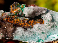 Natural Drusy Coated Chrysocolla with Malachite x 6 From Lupoto Mine, Congo - Toprock Gemstones and Minerals 