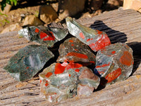Natural Cobbed Bloodstone Specimens x 12 From Swaziland - Toprock Gemstones and Minerals 