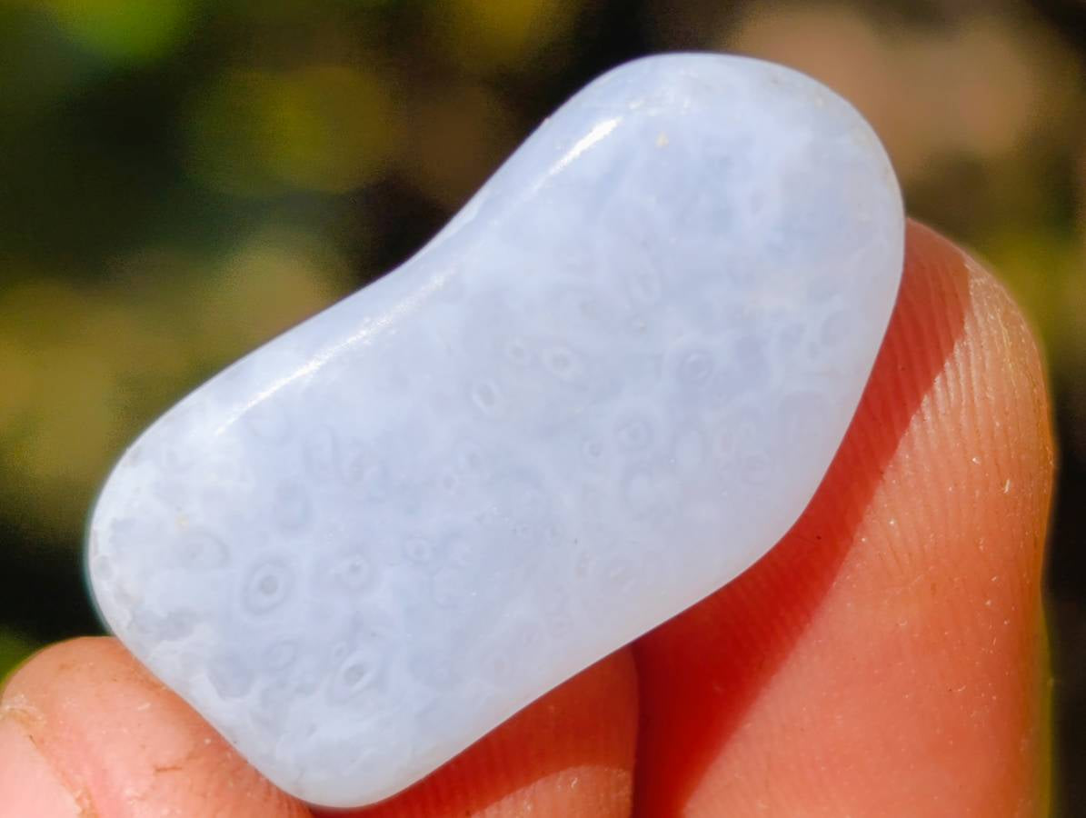 Polished Blue Lace Agate Tumbled Stones - Sold Per Kg - From Malawi - Toprock Gemstones and Minerals 