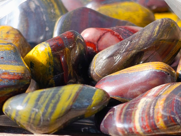 Polished Banded Tiger Iron Tumbled Stones - Sold Per Kg -  From South Africa - Toprock Gemstones and Minerals 