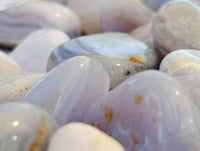 Polished Large Blue Lace Agate Tumbled Stones - sold per 1 Kg - from Nsanje, Malawi