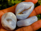 Polished Large Blue Lace Agate Tumbled Stones - sold per 1 Kg - from Nsanje, Malawi - Toprock Gemstones and Minerals 