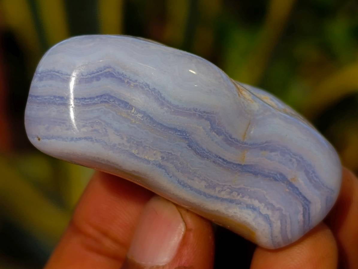 Polished Large Blue Lace Agate Tumbled Stones - sold per 1 Kg - from Nsanje, Malawi - Toprock Gemstones and Minerals 