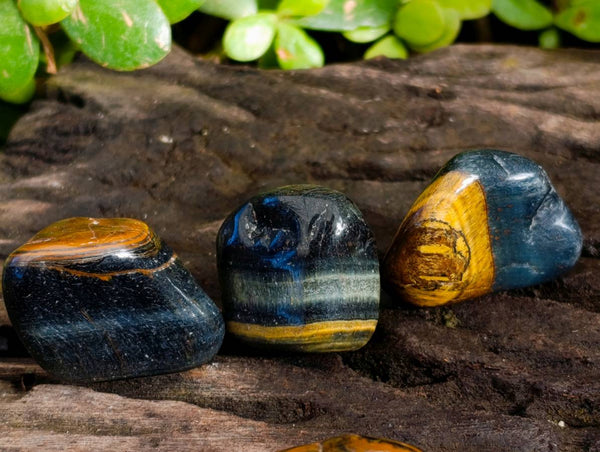Polished Large Blue Tigers Eye Tumble Stones - sold per 1 kg - From Prieska, South Africa