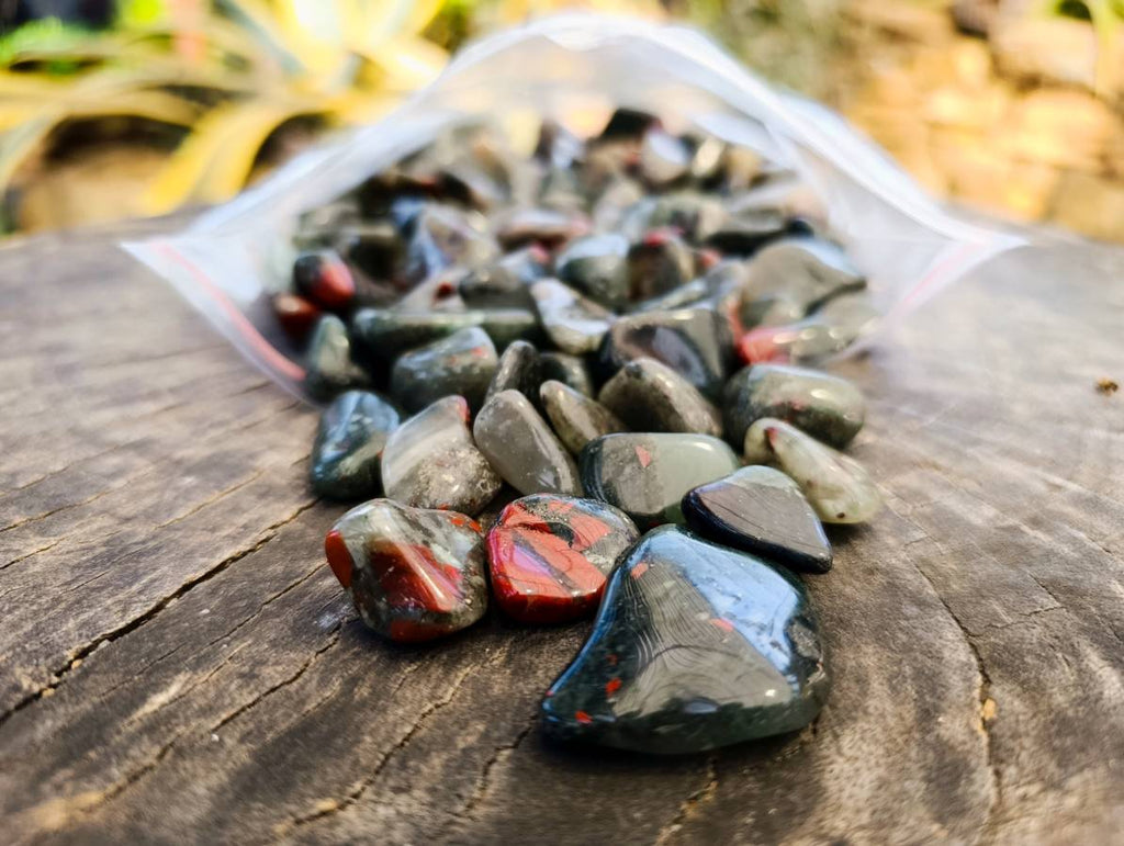 Polished Bloodstone Tumbled Stones - sold per kg - From Swaziland - Toprock Gemstones and Minerals 