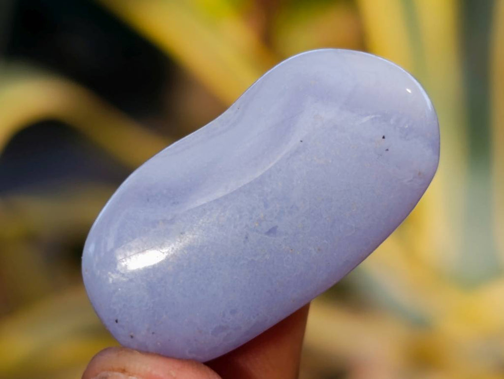 Polished Medium Blue Lace Agate Tumbled Stones - sold per 1 Kg - from Nsanje, Malawi - Toprock Gemstones and Minerals 