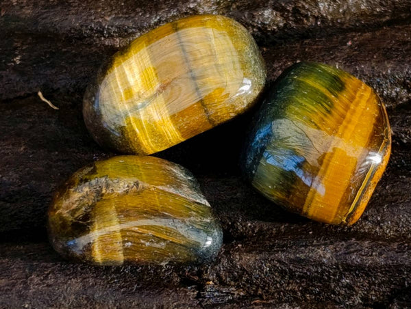 Polished Large Tigers Eye Tumble Stones - sold per 1 kg - From Prieska, South Africa