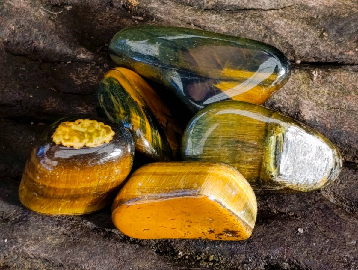 Polished Large Tigers Eye Tumble Stones - sold per 1 kg - From Prieska, South Africa - Toprock Gemstones and Minerals 