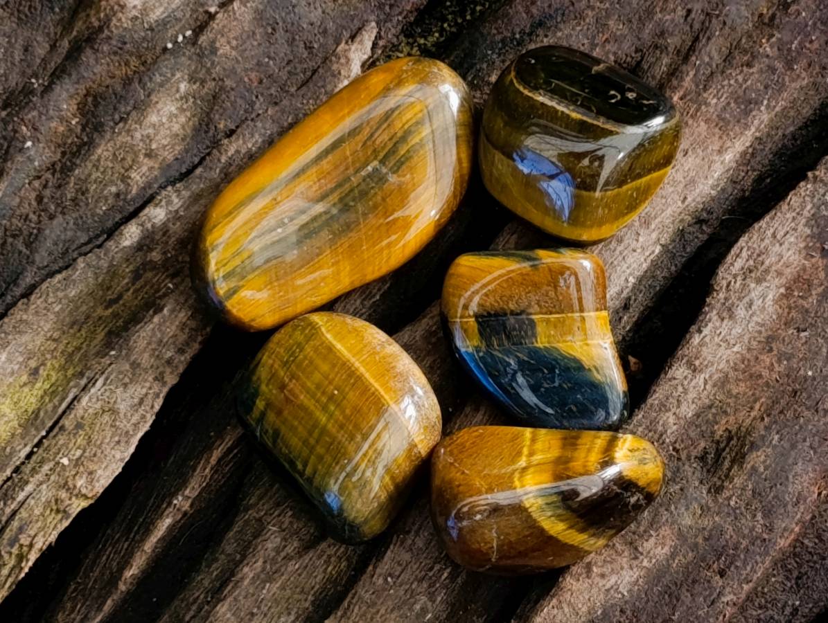 Polished Large Tigers Eye Tumble Stones - sold per 1 kg - From Prieska, South Africa - Toprock Gemstones and Minerals 