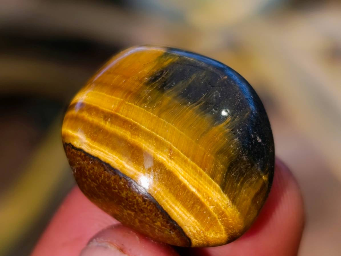 Polished Large Tigers Eye Tumble Stones - sold per 1 kg - From Prieska, South Africa - Toprock Gemstones and Minerals 