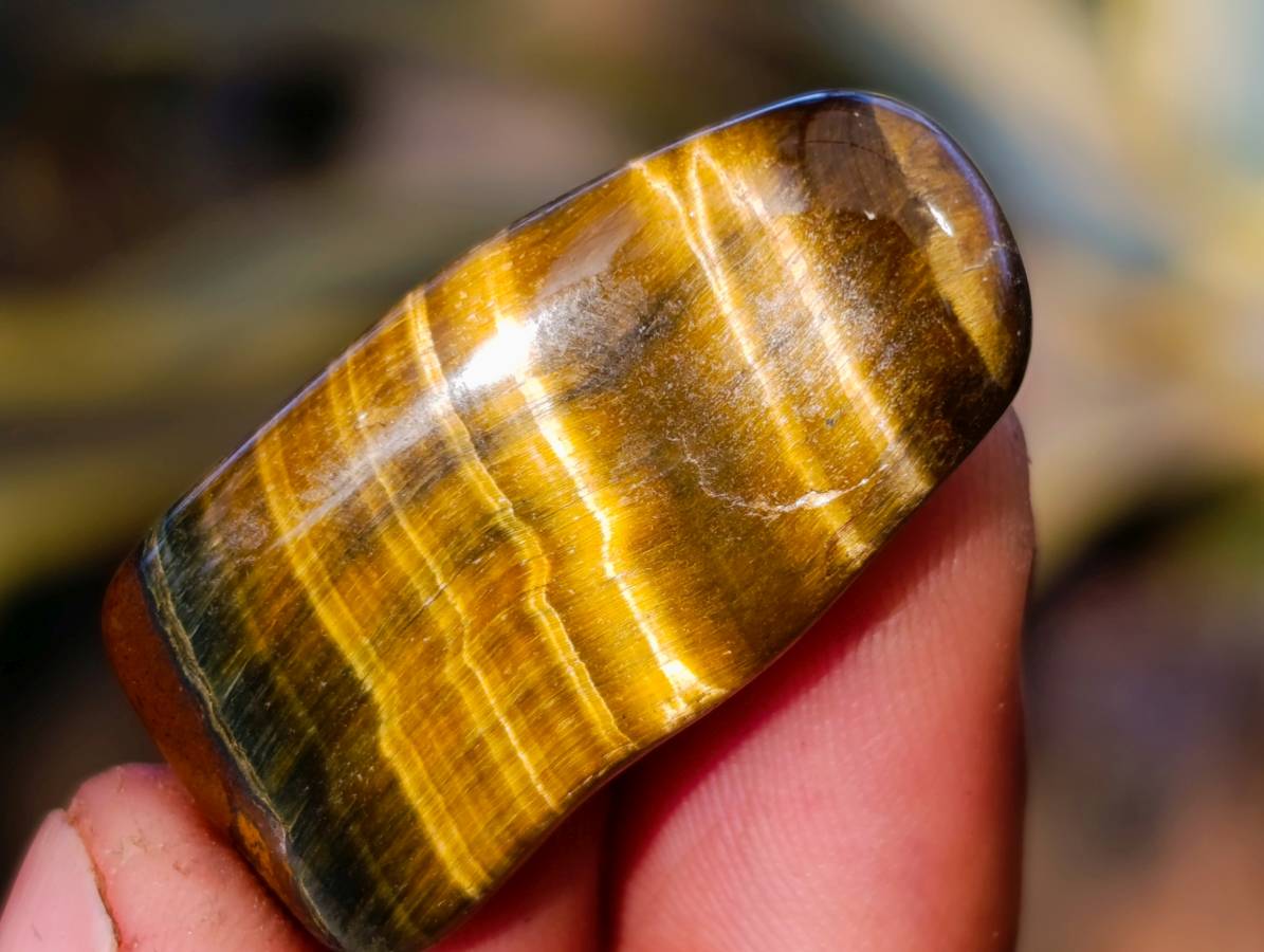 Polished Large Tigers Eye Tumble Stones - sold per 1 kg - From Prieska, South Africa - Toprock Gemstones and Minerals 