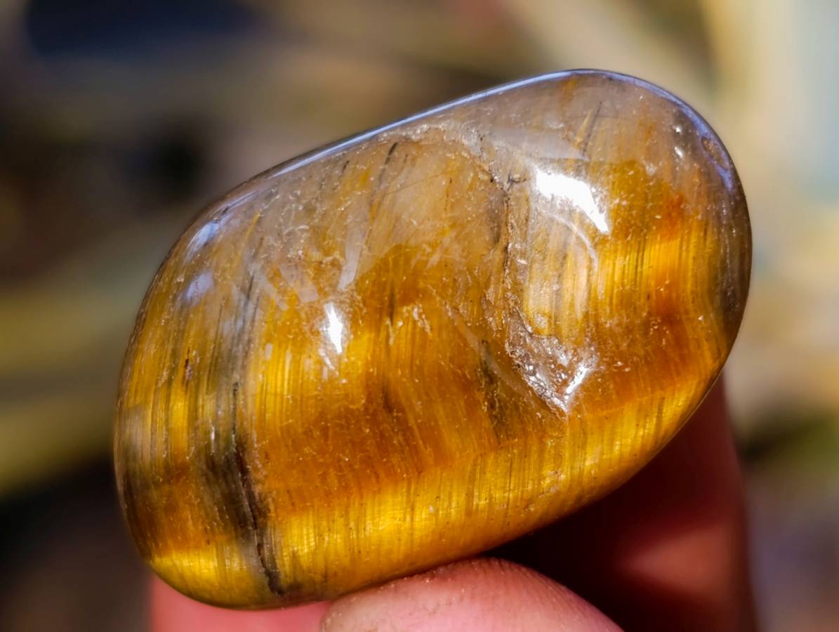 Polished Large Tigers Eye Tumble Stones - sold per 1 kg - From Prieska, South Africa - Toprock Gemstones and Minerals 