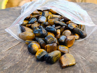 Polished Large Tigers Eye Tumble Stones - sold per 1 kg - From Prieska, South Africa